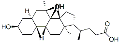 (4R)-4-[(3R,5S,7R,8S,9S,10R,13R,14S,17R)-3,7-dihydroxy-7,10,13-trimeth yl-1,2,3,4,5,6,8,9,11,12,14,15,16,17-tetradecahydrocyclopenta[a]phenan thren-17-yl]pentanoic acid Structure