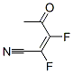 2-Pentenenitrile, 2,3-difluoro-4-oxo-, (Z)- (9CI) Structure
