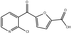 5-(2-クロロニコチノイル)-2-フロ酸 化学構造式