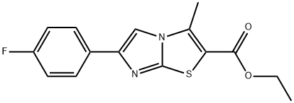 6-(4-FLUOROPHENYL)-3-METHYLIMIDAZO[2,1-B]THIAZOLE-2-CARBOXYLIC ACID ETHYL ESTER Struktur