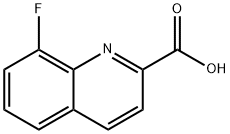 8-フルオロキノリン-2-カルボン酸 化学構造式