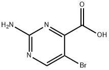 2-AMINO-5-BROMOPYRIMIDINE-4-CARBOXYLIC ACID Structure