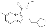 ETHYL 2-CYCLOPENTYLETHYL 5-METHYL-1H-IMIDAZO[1,2-A]PYRIDINE-3-CARBOXYLATE 结构式