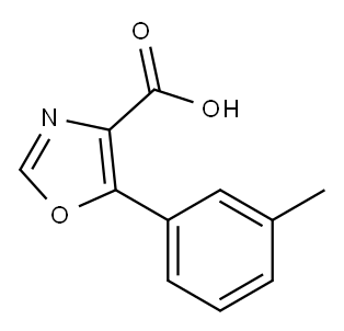 5-M-甲苯基-恶唑-4-羧酸, 914220-25-0, 结构式