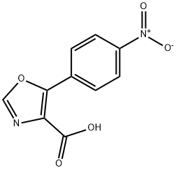 5-(4-ニトロフェニル)オキサゾール-4-カルボン酸 化学構造式
