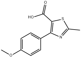 2-甲基-4-(4-甲氧基-苯基)-噻唑-5-羧酸, 914220-65-8, 结构式
