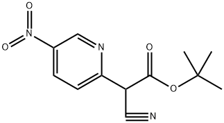 tert-butyl 2-cyano-2-(5-nitropyridin-2-yl)acetate Structure