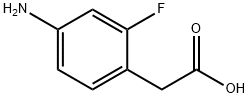 (4-アミノ-2-フルオロフェニル)酢酸 化学構造式