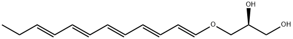 (2S)-3-[(1E,3E,5E,7E,9E)-dodeca-1,3,5,7,9-pentaenoxy]propane-1,2-diol Struktur