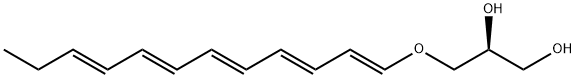 (2S)-3-[(1E,3E,5E,7E,9E)-dodeca-1,3,5,7,9-pentaenoxy]propane-1,2-diol Structure