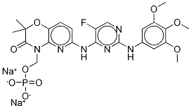 ホスタマチニブ二ナトリウム六水和物 化学構造式
