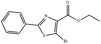 5-BROMO-2-PHENYLTHIAZOLE-4-CARBOXYLIC ACID ETHYL ESTER Struktur