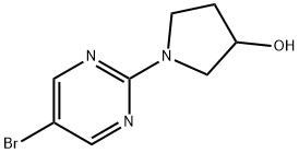 1-(5-溴-2嘧啶)-3-吡咯烷醇, 914347-70-9, 结构式