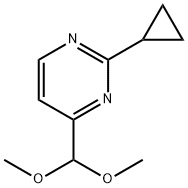 2-シクロプロピル-4-ジメトキシメチルピリミジン 化学構造式