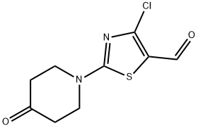 4-CHLORO-2-(4-OXO-PIPERIDINYL)-5-THIAZOLECARBOXALDEHYDE Structure