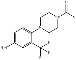 4-(4-Acetyl-piperazin-1-yl)-2-trifluoromethylaniline, 914348-88-2, 结构式