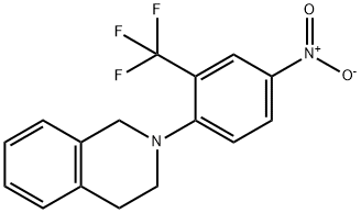 2-[4-ニトロ-2-(トリフルオロメチル)フェニル]-1,2,3,4-テトラヒドロイソキノリン 化学構造式
