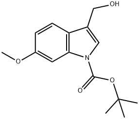 1-Boc-3-hydroxymethyl-6-methoxyindole Struktur