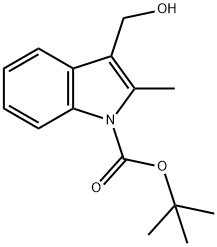 1-BOC-3羟甲基-2-甲基吲哚,914349-13-6,结构式