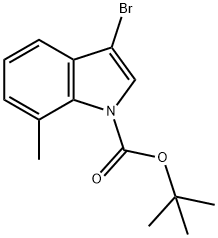 3-BROMO-7-METHYLINDOLE-1-CARBOXYLIC ACID TERT-BUTYL ESTER Structure