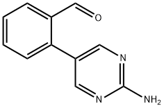 2-(2-AMINOPYRIMIDIN-5-YL)BENZALDEHYDE, 914349-52-3, 结构式