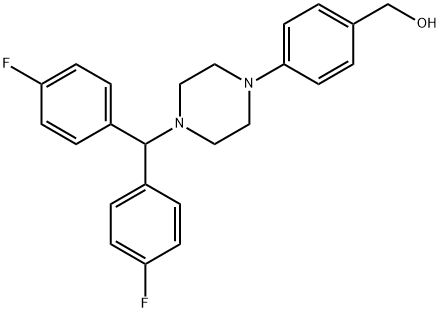 4-{4-[Bis(4-fluorophenyl)methyl]piperazinyl}benzyl alcohol Structure