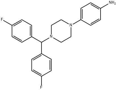 4-(4-[BIS(4-FLUOROPHENYL)METHYL]PIPERAZIN-1-YL)PHENYLAMINE,914349-65-8,结构式
