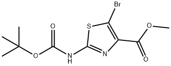 Methyl N-Boc-2-amnio-5-bromothiazole-4-carboxylate Structure