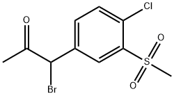 1-broMo-1-(4-chloro-3-(Methylsulfonyl)phenyl)propan-2-one|1-溴-1-(4-氯-3-(甲基磺酰基)苯基)丙-2-酮