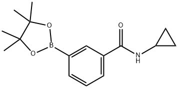 3-(N-CYCLOPROPYLAMINOCARBONYL)PHENYLBORONIC ACID, PINACOL ESTER Struktur