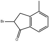 2-BROMO-2,3-DIHYDRO-4-METHYL-1H-INDEN-1-ONE,91445-80-6,结构式