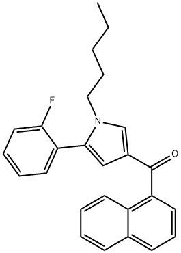 [5-(2-fluorophenyl)-1-pentyl-1H-pyrrol-3-yl]-1-naphthalenyl-Methanone Struktur