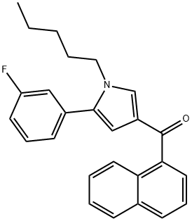 (5-(3-氟苯基)-1-戊基-1H-吡咯-3-基)(萘-1-基)甲酮, 914458-31-4, 结构式