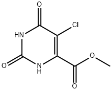 5-クロロ-2,6-ジヒドロキシ-4-ピリミジンカルボン酸メチル 化学構造式