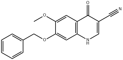 3-Quinolinecarbonitrile, 1,4-dihydro-6-Methoxy-4-oxo-7-(phenylMethoxy)- Structure