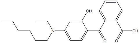 o-[4-(エチルヘキシルアミノ)-2-ヒドロキシベンゾイル]安息香酸 化学構造式