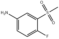 4-フルオロ-3-(メチルスルホニル)アニリン 化学構造式