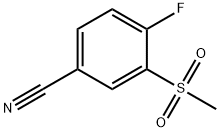 4-氟-3-(甲基磺酰基)苯甲腈 结构式