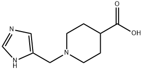 1-(1H-イミダゾール-4-イルメチル)ピペリジン-4-カルボン酸 化学構造式