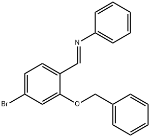 (E)-N-(2-BENZYLOXY)-4-BROMOBENZYLIDENE ANILINE Structure