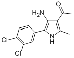 1-[4-amino-5-(3,4-dichlorophenyl)-2-methyl-1H-pyrrol-3-yl]ethanone 结构式