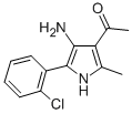 1-[4-amino-5-(2-chlorophenyl)-2-methyl-1H-pyrrol-3-yl]ethanone 化学構造式