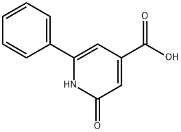 2-ヒドロキシ-6-フェニルピリジン-4-カルボン酸 化学構造式