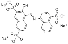 Trinatrium-3-hydroxy-4-(4'-sulfonatonaphthylazo)naphthalin-2,7-disulfonat