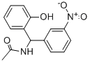 N-[(2-HYDROXY-PHENYL)-(3-NITRO-PHENYL)-METHYL]-ACETAMIDE Struktur