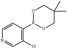 3-CHLOROPYRIDINE-4-BORONIC ACID, NEOPENTYL GLYCOL ESTER, 915070-52-9, 结构式