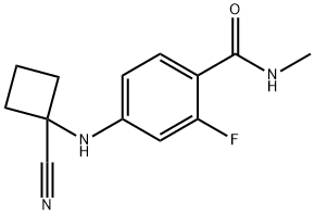 4-(1-CYANOCYCLOBUTYLAMINO)-2-FLUORO-N-METHYLBENZAMIDE Struktur
