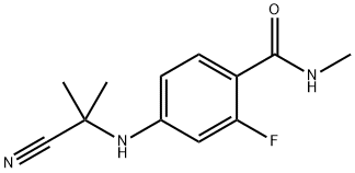 4-(2-CYANOPROPAN-2-YLAMINO)-2-FLUORO-N-METHYLBENZAMIDE 化学構造式