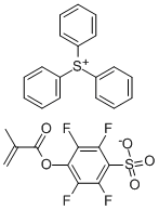 三苯基锍 2,3,5,6-四氟-4-(甲基丙烯酰氧基)苯磺酸盐, 915090-37-8, 结构式