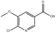 6-chloro-5-methoxy-  3-Pyridinecarboxylic  acid Struktur